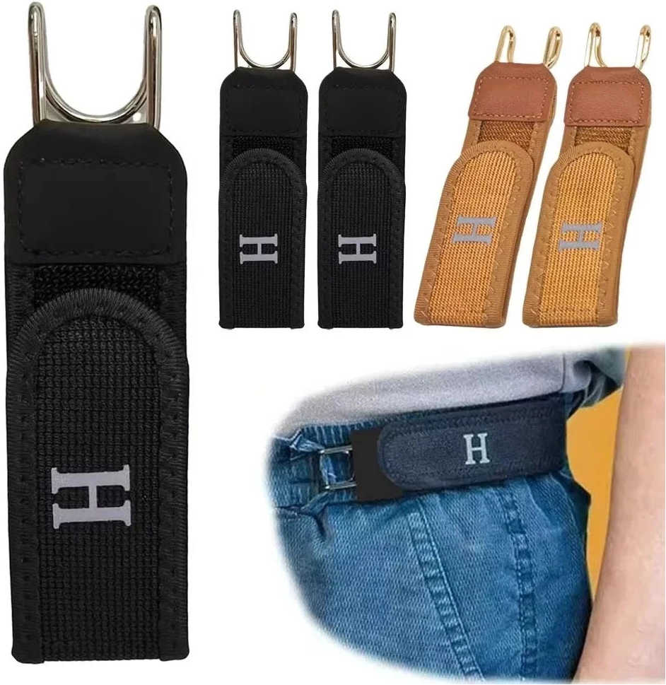 No-buckle comfort belt worn under dress shirt