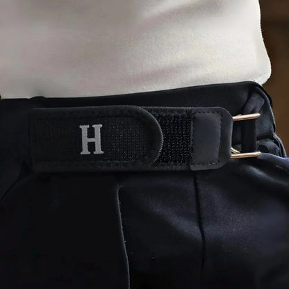 No-buckle comfort belt worn under dress shirt