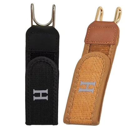 No-buckle comfort belt worn under dress shirt